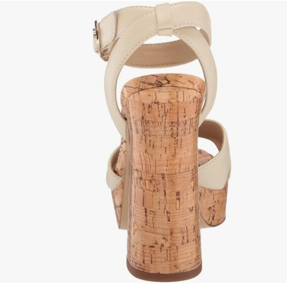 Sam Edelman Women's Kayna Platform Sandal, Ivory leather, 7.5 - Picture 4 of 14